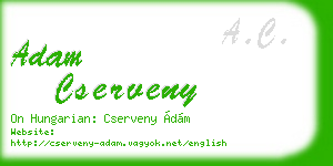 adam cserveny business card