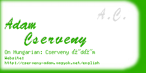 adam cserveny business card